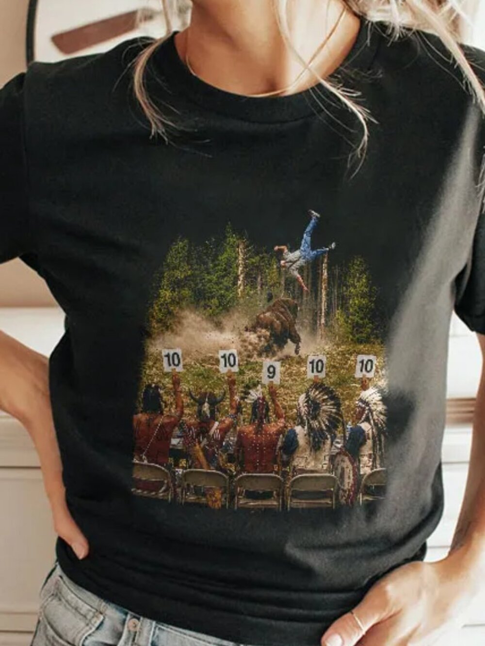 Yellowstone Bison Incident Rodeo Judge T Shirt